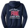 UFFD - IAFF LOCAL 3874- Hanes® EcoSmart® - Pullover Hooded Sweatshirt