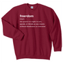 FREEDOM (CJK) - Gildan® Heavy Blend™ Crewneck Sweatshirt (DEFINITION OF FREEDOM)