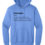 FREEDOM (CJK) - Gildan® Heavy Blend™ Hooded Sweatshirt (DEFINITION OF FREEDOM)