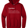 FREEDOM (CJK) - Gildan® Heavy Blend™ Hooded Sweatshirt (DEFINITION OF FREEDOM)