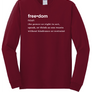 FREEDOM (CJK) - Gildan® Heavy Cotton™ 100% Cotton Long Sleeve T-Shirt (DEFINITION OF FREEDOM)