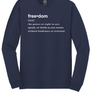 FREEDOM (CJK) - Gildan® Heavy Cotton™ 100% Cotton Long Sleeve T-Shirt (DEFINITION OF FREEDOM)