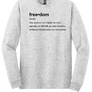 FREEDOM (CJK) - Gildan® Heavy Cotton™ 100% Cotton Long Sleeve T-Shirt (DEFINITION OF FREEDOM)