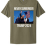 TRUMP - NEVER SURRENDER - USA-Made Jersey Tee
