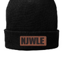 NJWLE - Port & Co™ Fleece-Lined Knit Cap (NJWLE leather text)