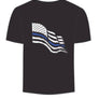 MADE IN USA - Thin Blue Line Flag TriBlend Tee