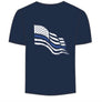 MADE IN USA - Thin Blue Line Flag TriBlend Tee