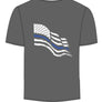 MADE IN USA - Thin Blue Line Flag TriBlend Tee