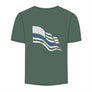 MADE IN USA - Thin Blue Line Flag TriBlend Tee