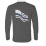 MADE IN USA - Volunteer Knitwear™ Thin Blue Line Flag Long Sleeve Tee