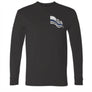 MADE IN USA - Volunteer Knitwear™ Thin Blue Line Flag Long Sleeve Tee