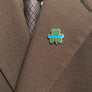 Shamrock Thin Blue Cloisonné Thin Blue Line Lapel Pin