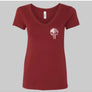 Women’s “Skull” V-Neck T-shirt