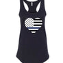 Blue Line Heart - Ladies Racerback Tank