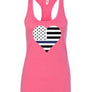 Blue Line Heart - Ladies Racerback Tank