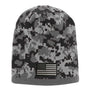 Digi Camo Flag Beanie (Gray or Pink)
