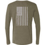 Triblend Long Sleeve “Gray Flag” cre Neck