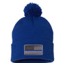 Thin Blue Line Flag PomPom Hat