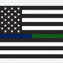 USA Thin Blue / Green Line Flag