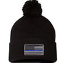 Thin Blue Line Flag PomPom Hat