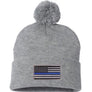 Thin Blue Line Flag PomPom Hat