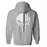 Thin GREEN Line Skull Hoodie