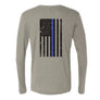 Triblend Thin BLUE Line Long Sleeve Shirt