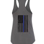 Thin BLUE Line Flag Ladies Racerback Tank