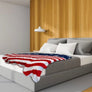 USA Star Spangled Soft Plush 50x60in Blanket