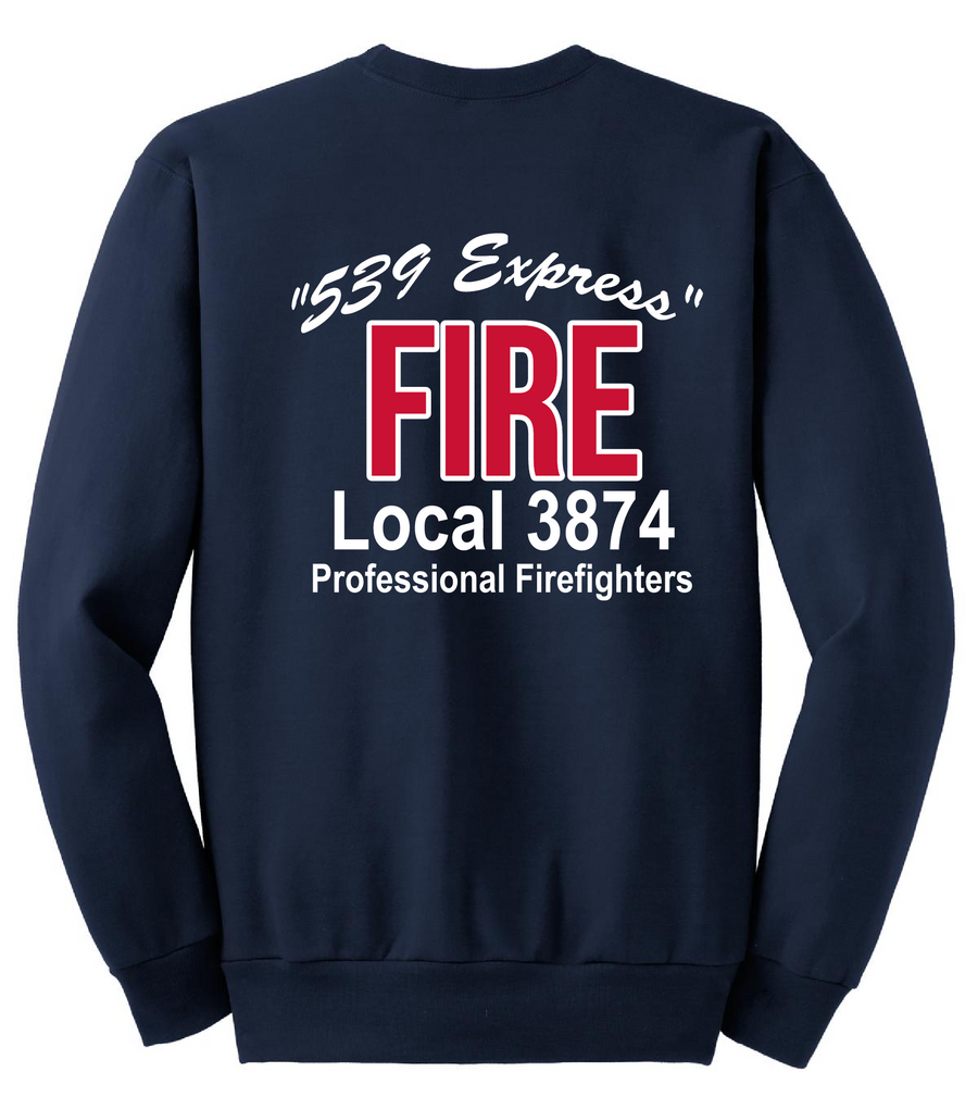 UFFD - IAFF LOCAL 3874 - Hanes® - EcoSmart® Crewneck Sweatshirt