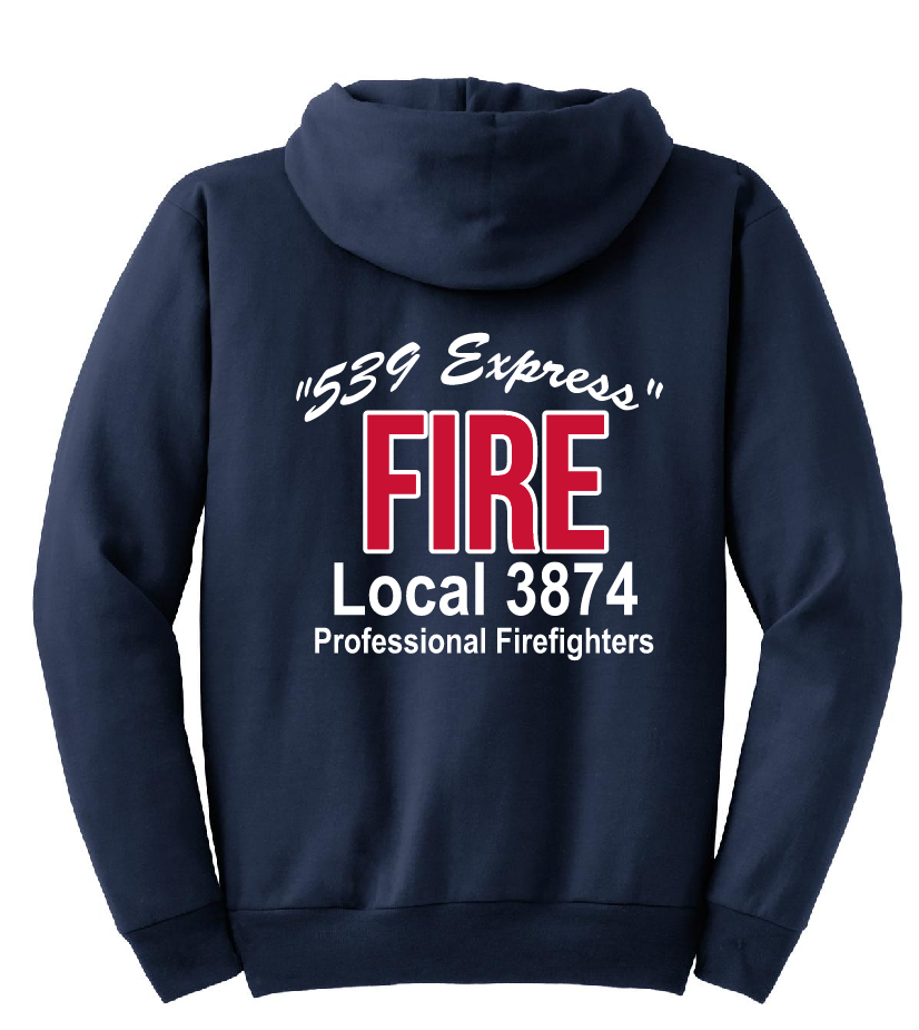UFFD - IAFF LOCAL 3874- Hanes® EcoSmart® - Pullover Hooded Sweatshirt