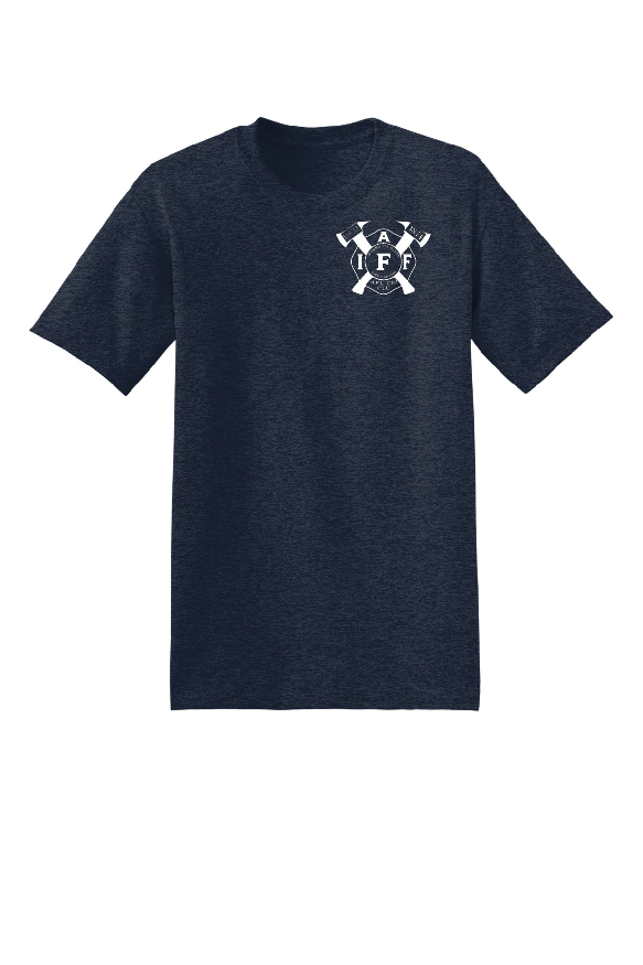 UFFD - IAFF LOCAL 3874 - Hanes® - EcoSmart® 50/50 Cotton/Poly T-Shirt (IAFF 3874 WHITE LOGO)