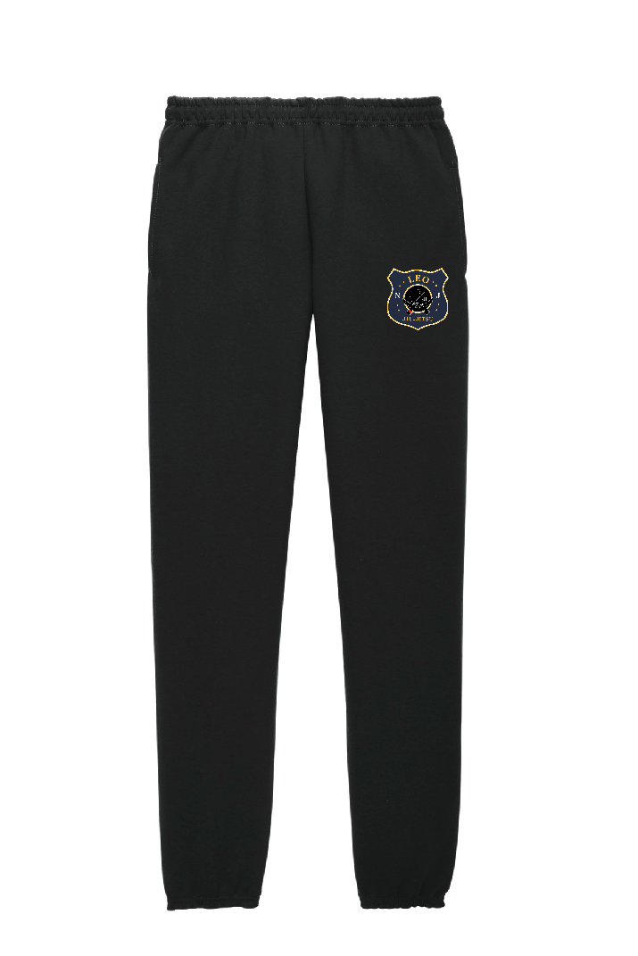 NJLEO - Champion - Powerblend® Sweatpants with Pockets (Navy Blue JJ Logo)