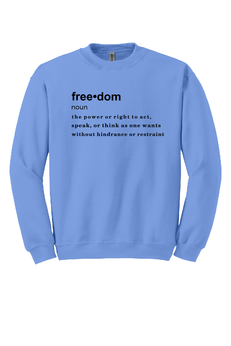FREEDOM (CJK) - Gildan® Heavy Blend™ Crewneck Sweatshirt (DEFINITION OF FREEDOM)