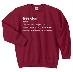 FREEDOM (CJK) - Gildan® Heavy Blend™ Crewneck Sweatshirt (DEFINITION OF FREEDOM)