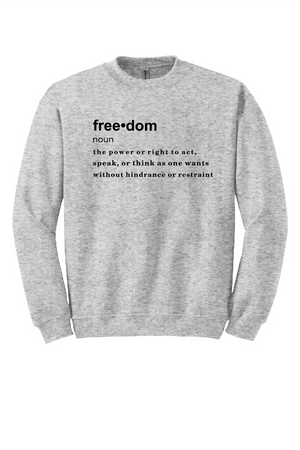 FREEDOM (CJK) - Gildan® Heavy Blend™ Crewneck Sweatshirt (DEFINITION OF FREEDOM)