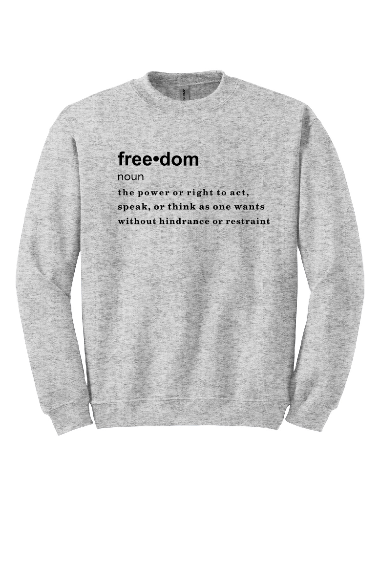 FREEDOM (CJK) - Gildan® Heavy Blend™ Crewneck Sweatshirt (DEFINITION OF FREEDOM)
