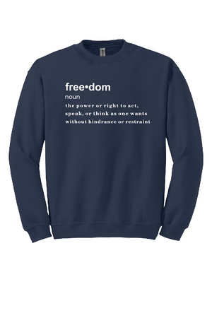 FREEDOM (CJK) - Gildan® Heavy Blend™ Crewneck Sweatshirt (DEFINITION OF FREEDOM)