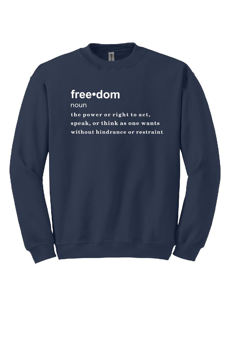 FREEDOM (CJK) - Gildan® Heavy Blend™ Crewneck Sweatshirt (DEFINITION OF FREEDOM)