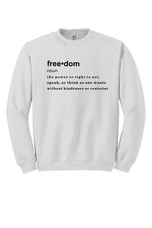FREEDOM (CJK) - Gildan® Heavy Blend™ Crewneck Sweatshirt (DEFINITION OF FREEDOM)
