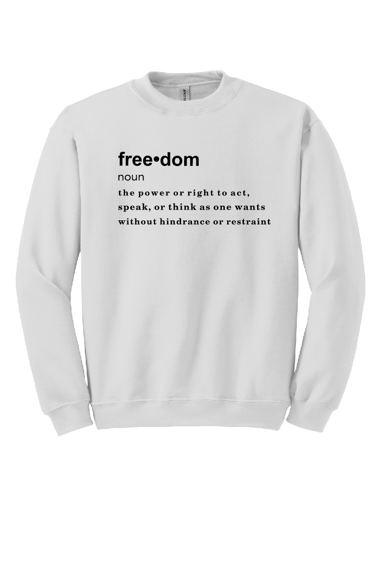 FREEDOM (CJK) - Gildan® Heavy Blend™ Crewneck Sweatshirt (DEFINITION OF FREEDOM)