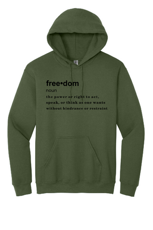FREEDOM (CJK) - Gildan® Heavy Blend™ Hooded Sweatshirt (DEFINITION OF FREEDOM)