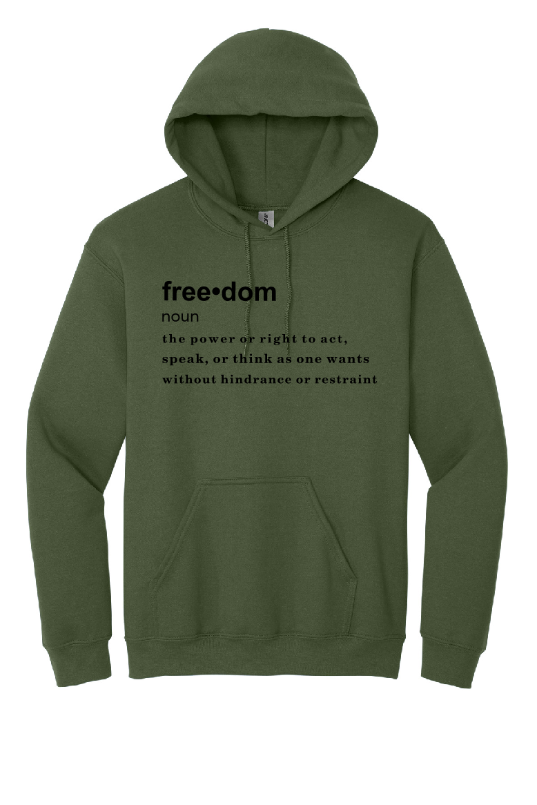 FREEDOM (CJK) - Gildan® Heavy Blend™ Hooded Sweatshirt (DEFINITION OF FREEDOM)