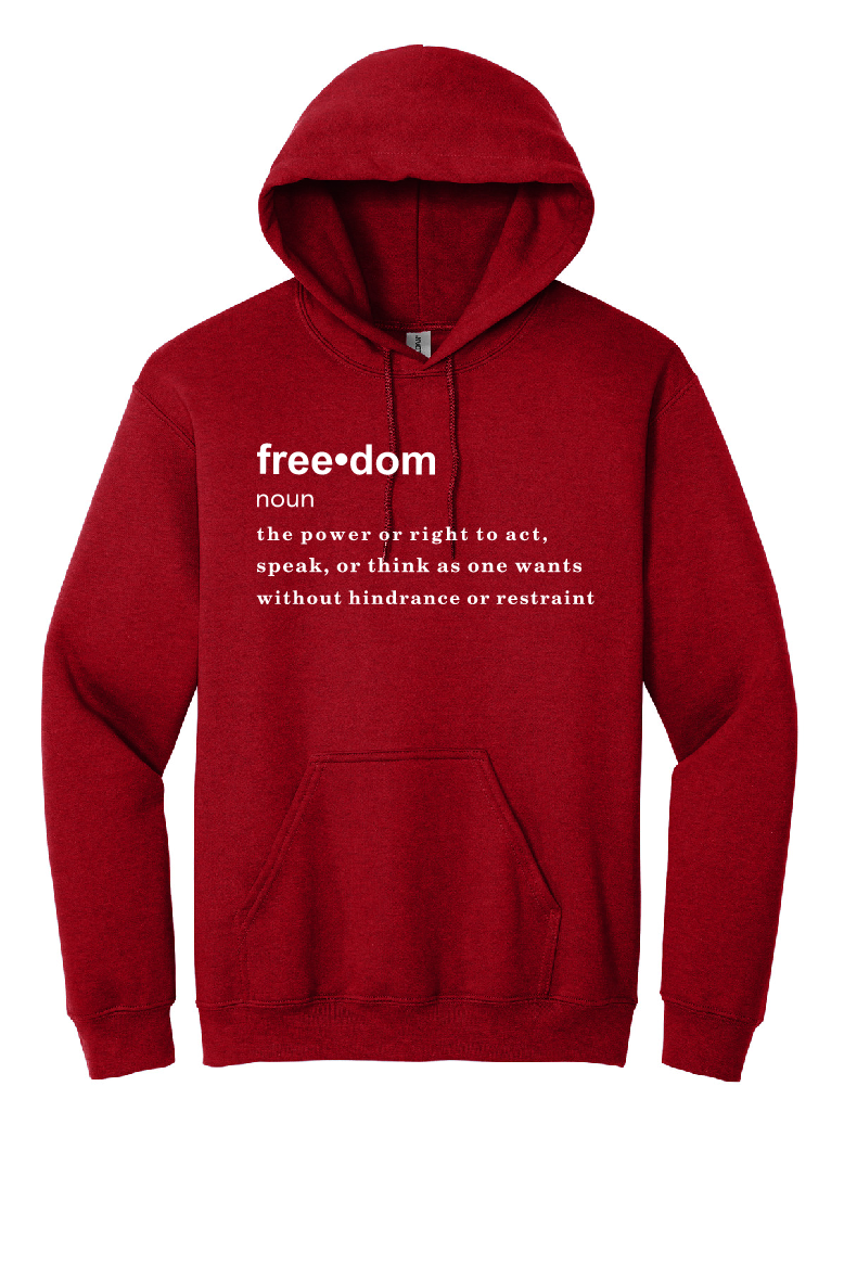 FREEDOM (CJK) - Gildan® Heavy Blend™ Hooded Sweatshirt (DEFINITION OF FREEDOM)
