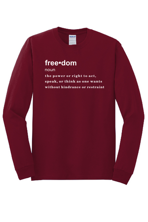 FREEDOM (CJK) - Gildan® Heavy Cotton™ 100% Cotton Long Sleeve T-Shirt (DEFINITION OF FREEDOM)