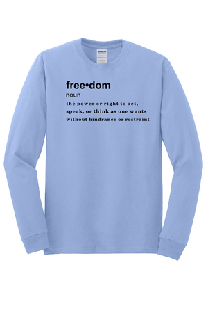 FREEDOM (CJK) - Gildan® Heavy Cotton™ 100% Cotton Long Sleeve T-Shirt (DEFINITION OF FREEDOM)