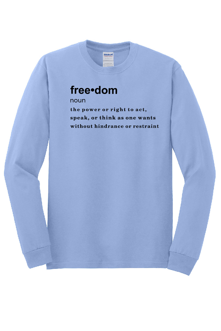 FREEDOM (CJK) - Gildan® Heavy Cotton™ 100% Cotton Long Sleeve T-Shirt (DEFINITION OF FREEDOM)