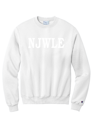 NJWLE - Champion Powerblend Crewneck Sweatshirt (NJWLE -WHITE or BLACK puff)