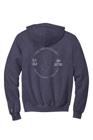 NJLEO - Champion Powerblend Hooded Sweatshirt (PMA / NJLEO JJ LOGO)