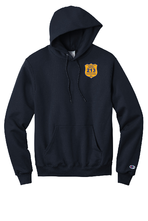 RV213 - Champion Powerblend® Hooded Sweatshirt (gold shield)